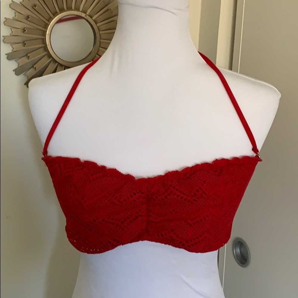 Missimo red crochet bikini set